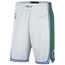 Nike Mavericks NBA Swingman Shorts 21 - Men's White/Green