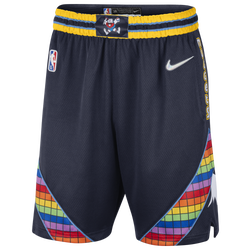 Men's - Nike Nuggets NBA Swingman Shorts 21 - Navy/White