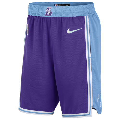 

Nike Mens Los Angeles Lakers Nike Lakers NBA Swingman Shorts 21 - Mens Blue/Purple Size XL