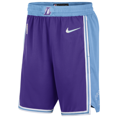 

Nike Mens Nike Lakers NBA Swingman Shorts 21 - Mens Blue/Purple Size XXL