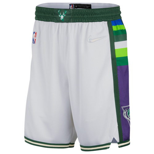 

Nike Mens Milwaukee Bucks Nike Bucks NBA Swingman Shorts 21 - Mens Green/White Size S