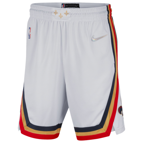 

Nike Mens New Orleans Pelicans Nike Pelicans NBA Swingman Shorts 21 - Mens Gold/White Size XL