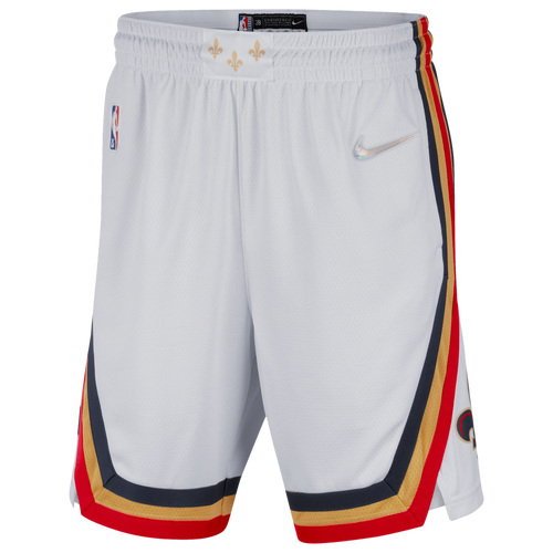 

Nike Mens Nike Pelicans NBA Swingman Shorts 21 - Mens Gold/White Size S
