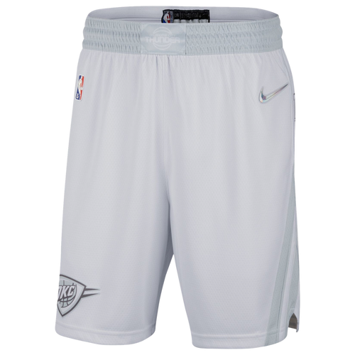 

Nike Mens Oklahoma City Thunder Nike Thunder NBA Swingman Shorts 21 - Mens White/Silver Size XL