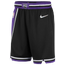 Nike Kings NBA Swingman Shorts 21 - Men's Black/Purple/White