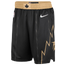 Nike Raptors NBA Swingman Shorts 21 - Men's Black/Gold