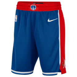 Men's - Nike Wizards NBA Swingman Shorts 21  - Blue/Red/White