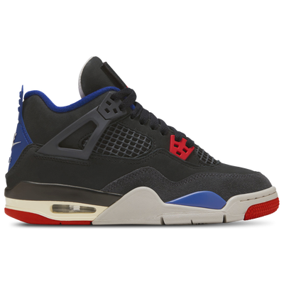 Jordan Grade School Retro 4 - BLACK/FIRE RED/DEEP ROYAL BLUE