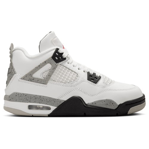 Jordan Grade School Retro 4 - SUMMIT WHITE/GRAY/BLACK