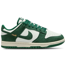 Women's - Nike Dunk Low - Summit/Gorge Green/Metallic Gold