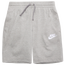 Nike Club Jersey Shorts - Boys' Toddler Gray/White