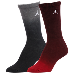Boys' Grade School - Jordan Ombre Dip Dye 2 pack Crew Socks - Red/Black
