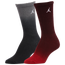 Jordan Ombre Dip Dye 2 pack Crew Socks - Boys' Grade School Red/Black