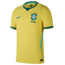 Men's - Nike Brasil Home Authentic Match Jersey - Canary/Geode Teal
