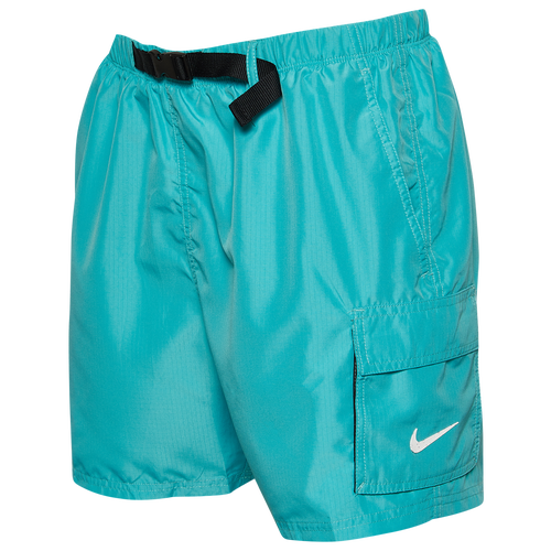 

Nike Mens Nike Belted Packable 5Volley Shorts - Mens Washed Teal Size M
