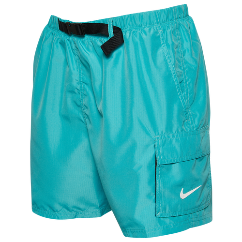 

Nike Mens Nike Belted Packable 5Volley Shorts - Mens Washed Teal Size L