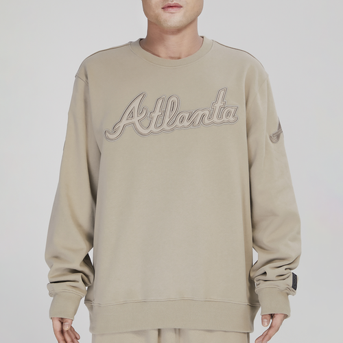 

Pro Standard Mens Pro Standard Braves Tonal Fleece Crewneck - Mens Taupe Size XL