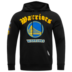 Men's - Pro Standard WARRIORS OLD ENGLISH FLC PO HOODIE - Black