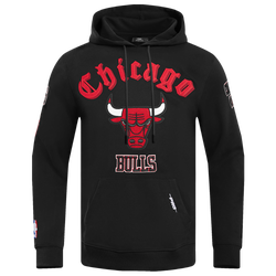 Men's - Pro Standard BULLS OLD ENGLISH FLC PO HOODIE - Black
