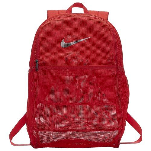 Nike Brasilia Mesh Backpack In University Red