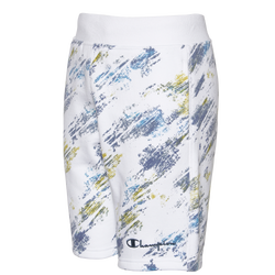 Boys' Grade School - Champion Crayon Blur All Over Print Premium Fleece Short - White/Multicolor
