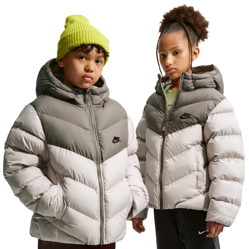 BOYS - Nike ADP Colorblock Puffer Jacket - Cave Stone/Moon Particle Black