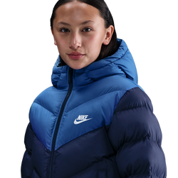 Boys' Grade School - Nike ADP Colorblock Puffer Jacket - Midnight Navy/White