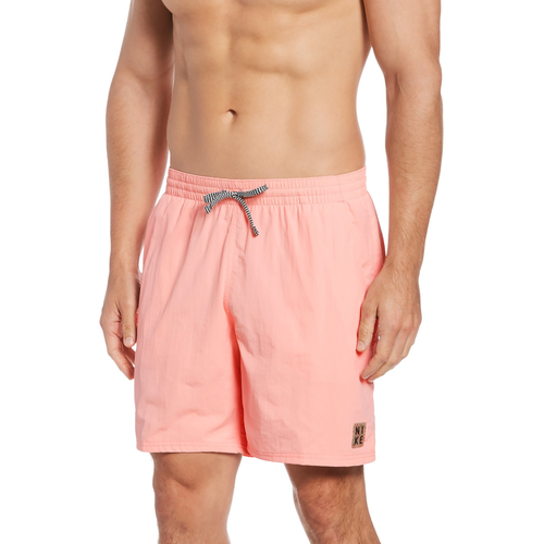 Nike Mens  Solid Icon 7volley Shorts In Bleached Coral