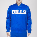 Pro Standard Bills Big Logo Satin Jacket - Pro Standard Blue
