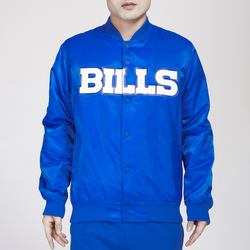 Men's - Pro Standard Bills Big Logo Satin Jacket - 