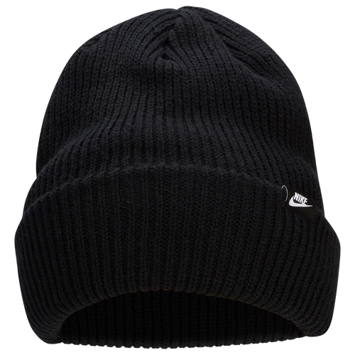 Shop Nike Mens  Peak Rib Beanie In Black/white