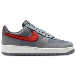 Men's - Nike Air Force 1 07 LV8 ESS+ - Gray/Crimson/Orange