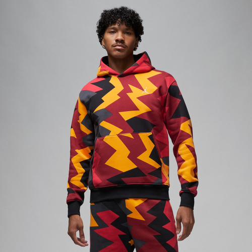 

Jordan Mens Jordan Flight MVP AOP Fleece Pullover - Mens Cardinal/Black Size S