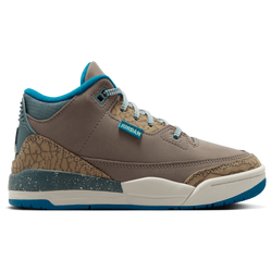 Boys' Preschool - Jordan Retro 3 UNI - Green Abyss/Khaki/Olive Grey