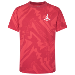 Boys' Grade School - Jordan Essentials AOP T-Shirt - White/Red