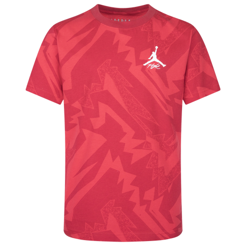 

Boys Jordan Jordan Essentials AOP T-Shirt - Boys' Grade School Red/White Size M