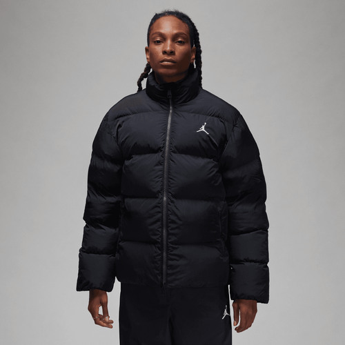 

Jordan Mens Jordan Essential Polyester Puffer Jacket - Mens Black/White Size XXL