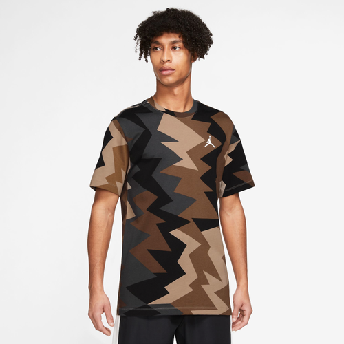 

Jordan Mens Jordan Flt MVP Short Sleeve AOP Crew - Mens Hemp/Light British Tan Size XXL
