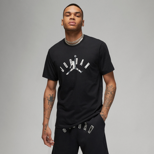 

Jordan Mens Jordan Flt MVP Jumpman Short Sleeve Crew - Mens Black/Sail Size S