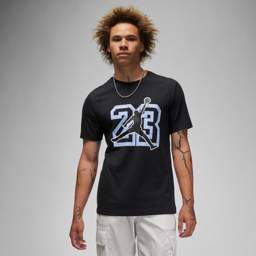 

Jordan Mens Jordan Flight Essentials Jumpman Short Sleeve Crew - Mens Black/Royal Tint Size XXL