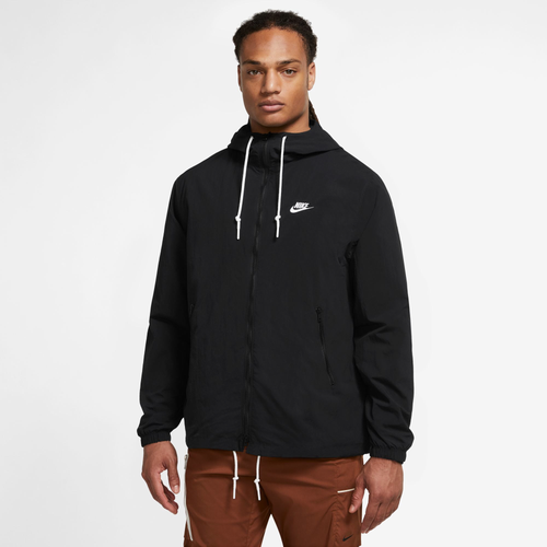 

Nike Mens Nike Club Woven Full-Zip Jacket - Mens Black/White Size M