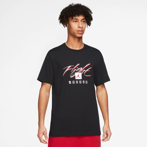 

Jordan Mens Jordan Flt Essential MBR Short Sleeve Crew - Mens Black/Gym Red Size M