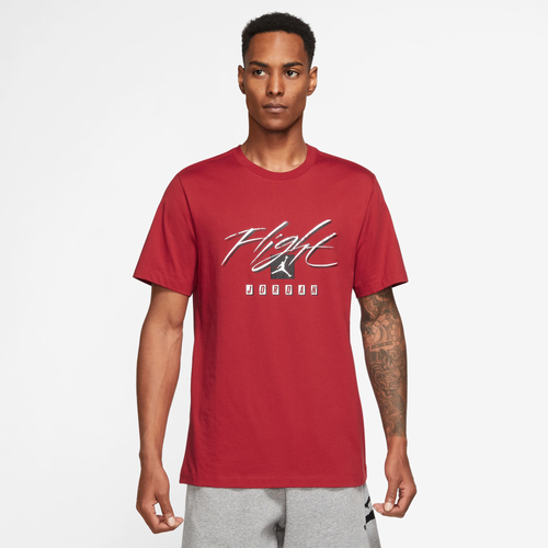 

Jordan Mens Jordan Flt Essential MBR Short Sleeve Crew - Mens Gym Red/White Size XL