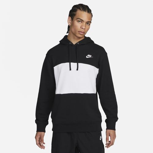 

Nike Mens Nike Club+ FT CB Hoodie - Mens Black/White/White Size XS