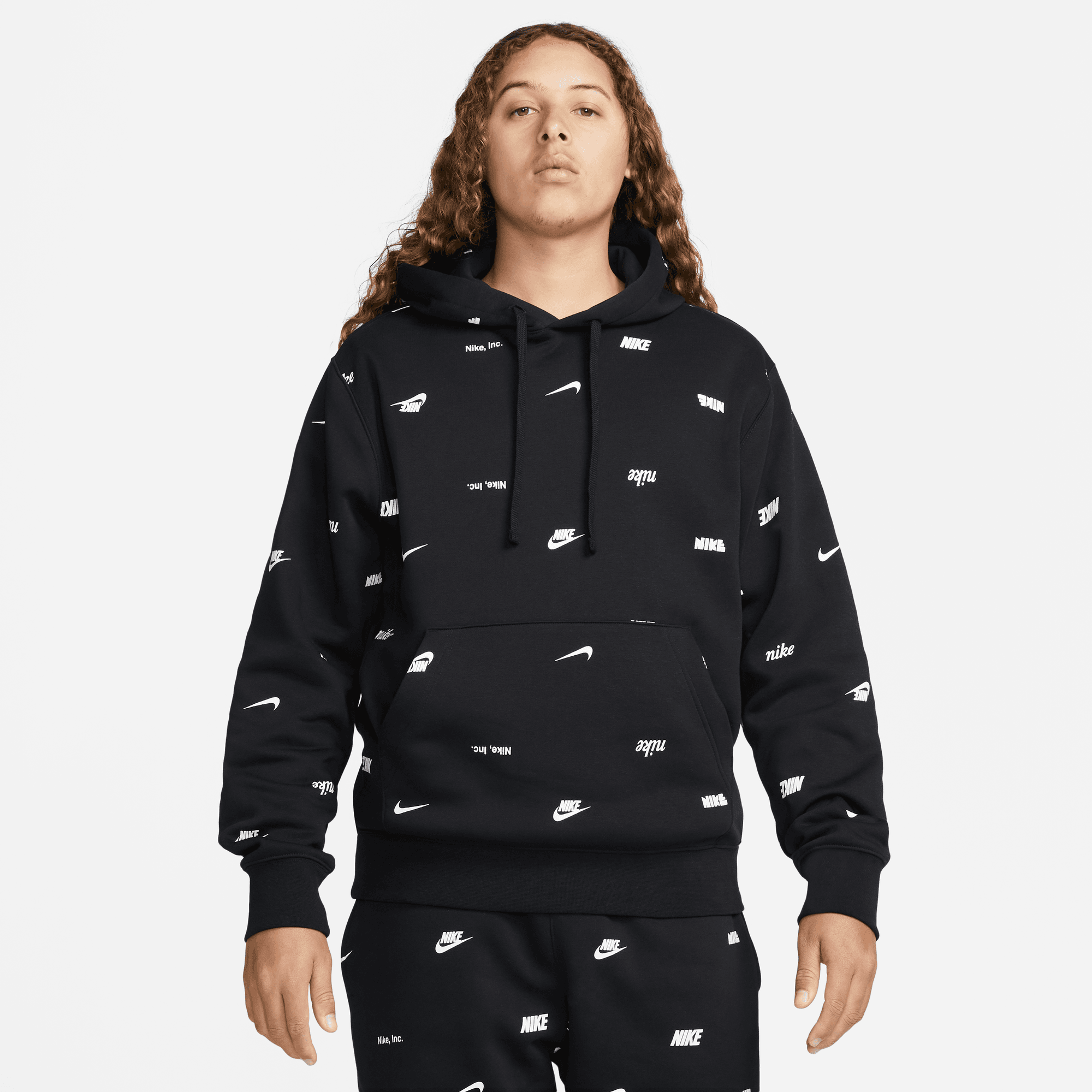 Nike Club+ AOP Basketball Pullover Hoodie