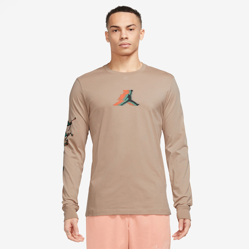 

Jordan Mens Jordan Brand L/S Crew - Mens Hemp/Black Size M