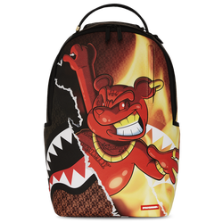 Adult - Sprayground Diablo Fire Tear Backpack - Red/Orange/Brown