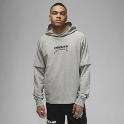 Men's - Jordan Dri-FIT Sport Fleece GFX Pullover 23 - White/White/Dark Grey Heather