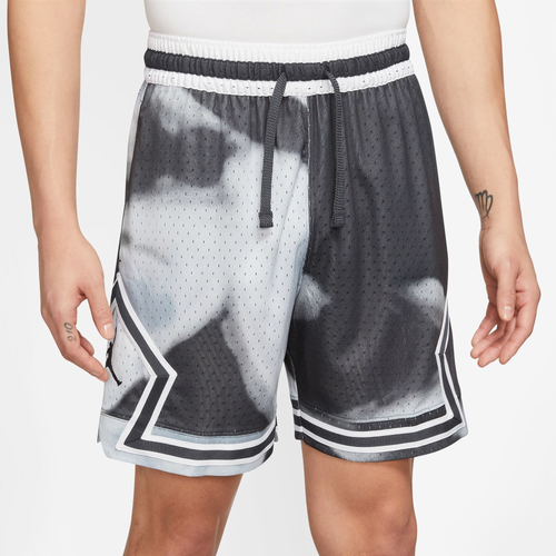 

Jordan Mens Jordan Dri-FIT SPRT AOP Diamond Short - Mens Dk Smoke Grey/White/Black Size L