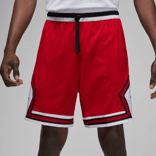 

Jordan Mens Jordan Dri-FIT Sport Woven Diamond Shorts - Mens White/Black/Gym Red Size S